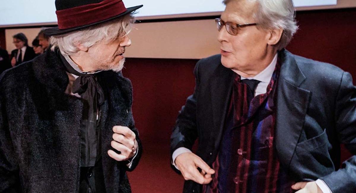 Vittorio Sgarbi e Morgan, protagonisti di una serata con coda polemica al Maxxi di Roma