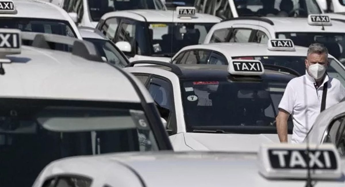 Una manifestazione di taxisti