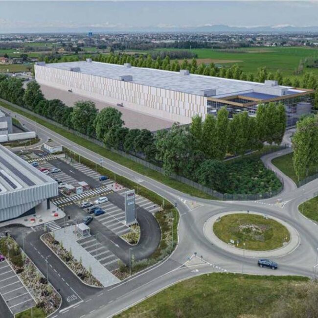 Rendering del data center in costruzione a Cesate